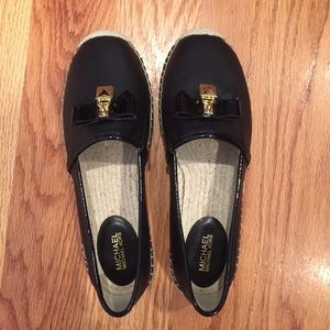 Michael Kors Leather Espadrille Flats, 6.5 (nwot)